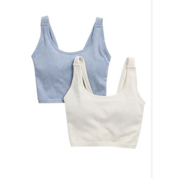 90 Degree By Reflex Other - 2-PACK 90 DEGREEBY REFLEX FLEX FOR IT SEAMLESS RIB KNIT T-BACK SPORTS BRA SET L